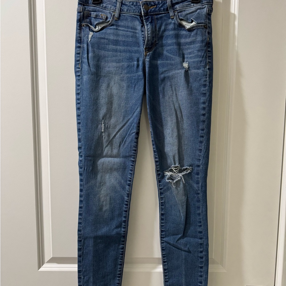Old Navy Women's Distressed Skinny Jeans - Blue